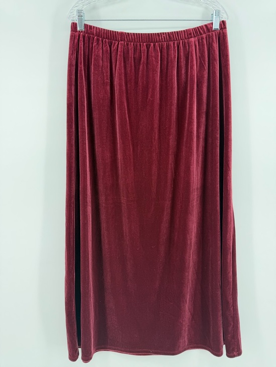 Liz Claiborne Dresses & Skirts - Vintage Villager Signature Burgundy Velvet Maxi Skirt, Women's 1X